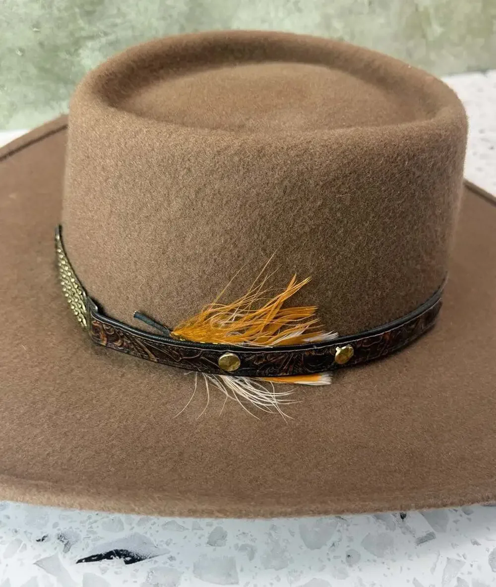 Bee Hat Co. Brown Wool Felt Trail Blazer Hat Small